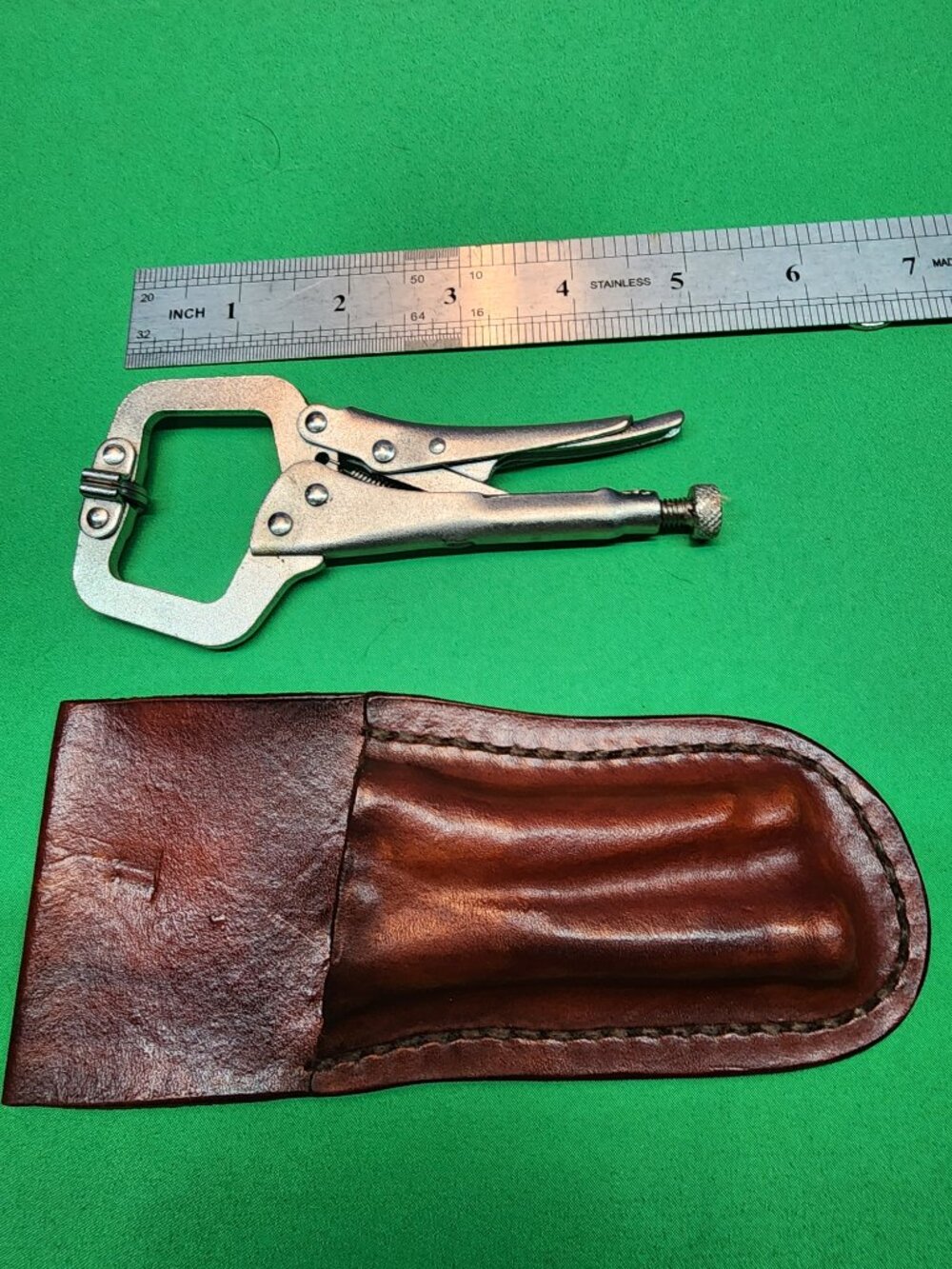 New Homemade Leather Pouch with Mastercraft Mini Vice Grips - Picture 5 of 8